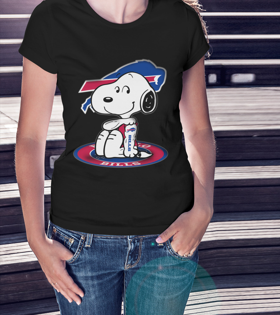 Snoopy Buffalo Bills Nfl Peanuts Collaboration T-Shirt