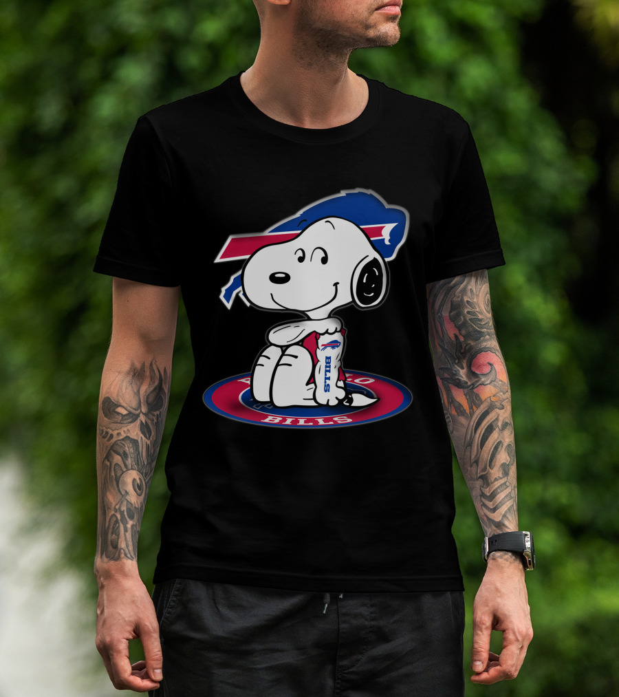 Snoopy Buffalo Bills Nfl Peanuts Collaboration T-Shirt
