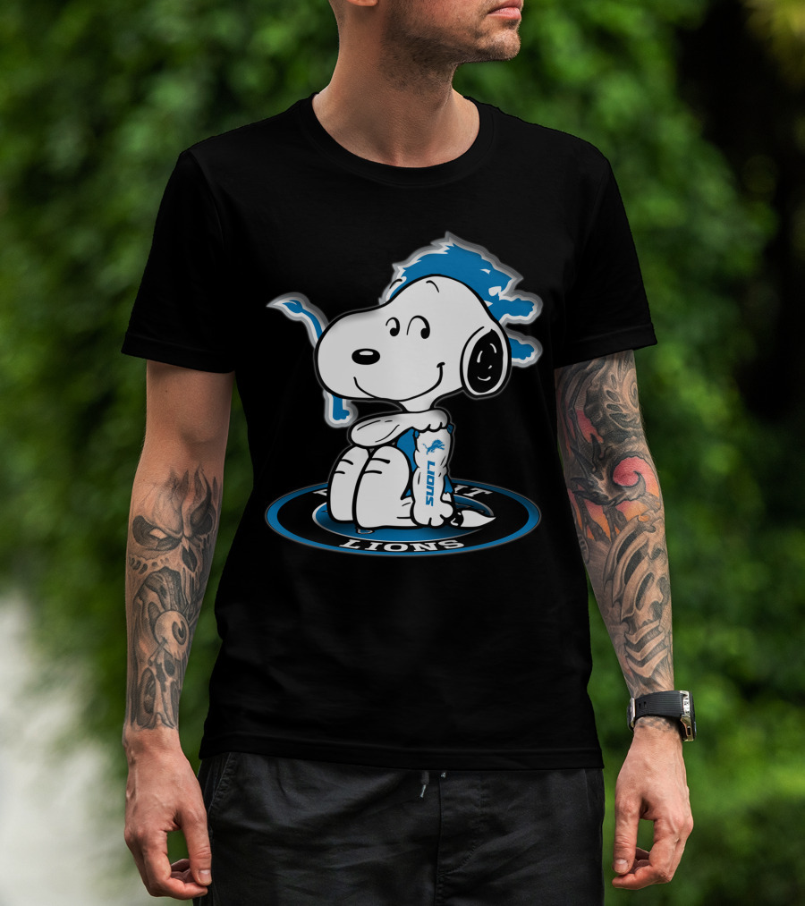 Snoopy Detroit Lions Football Peanuts Nfl Team T-Shirt