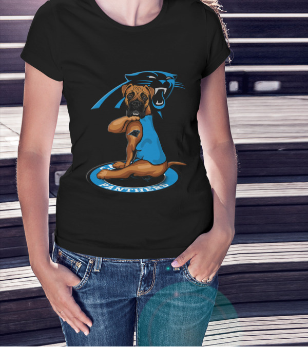 Carolina Panthers Dog Logo Style T-Shirt
