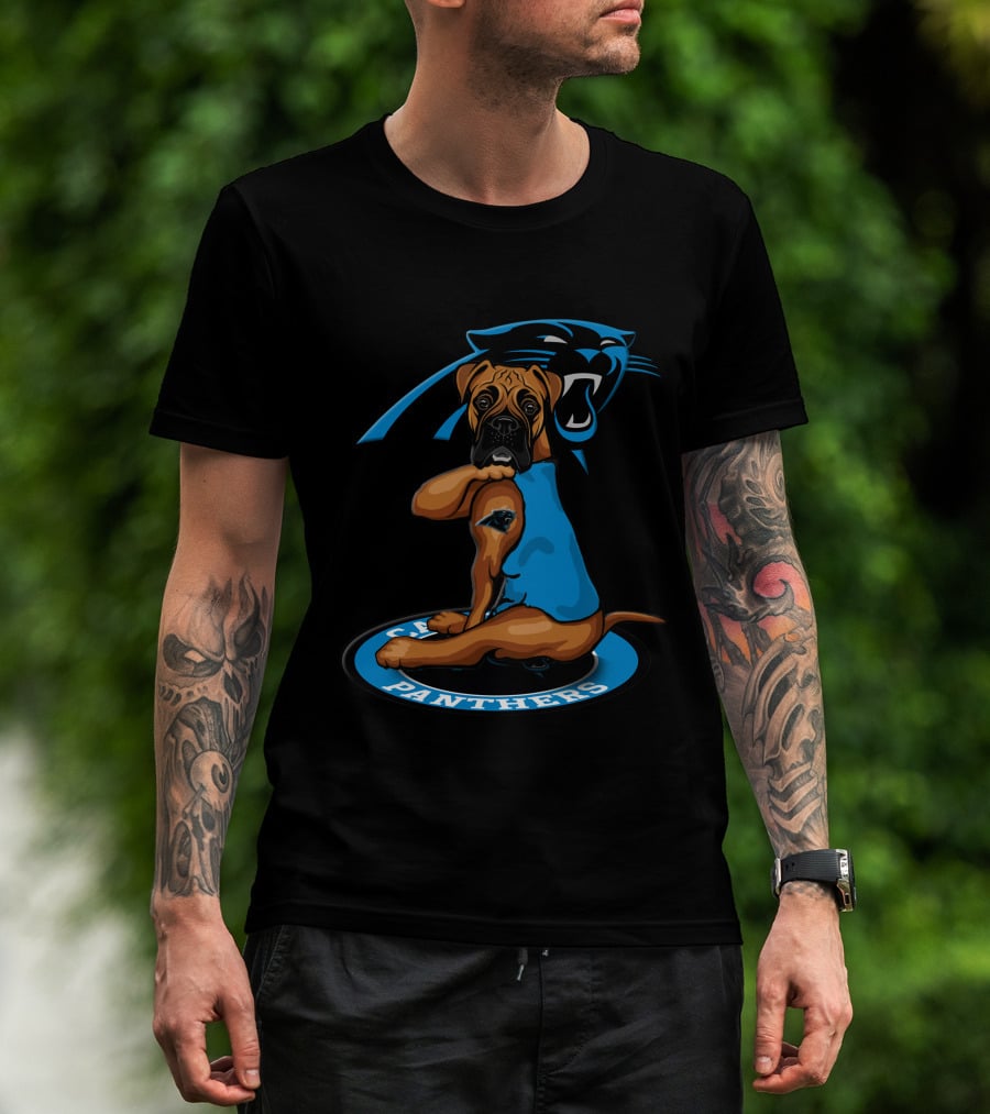 Carolina Panthers Dog Logo Style T-Shirt