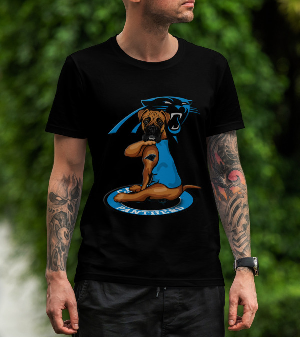 Carolina Panthers Dog Logo Style T-Shirt