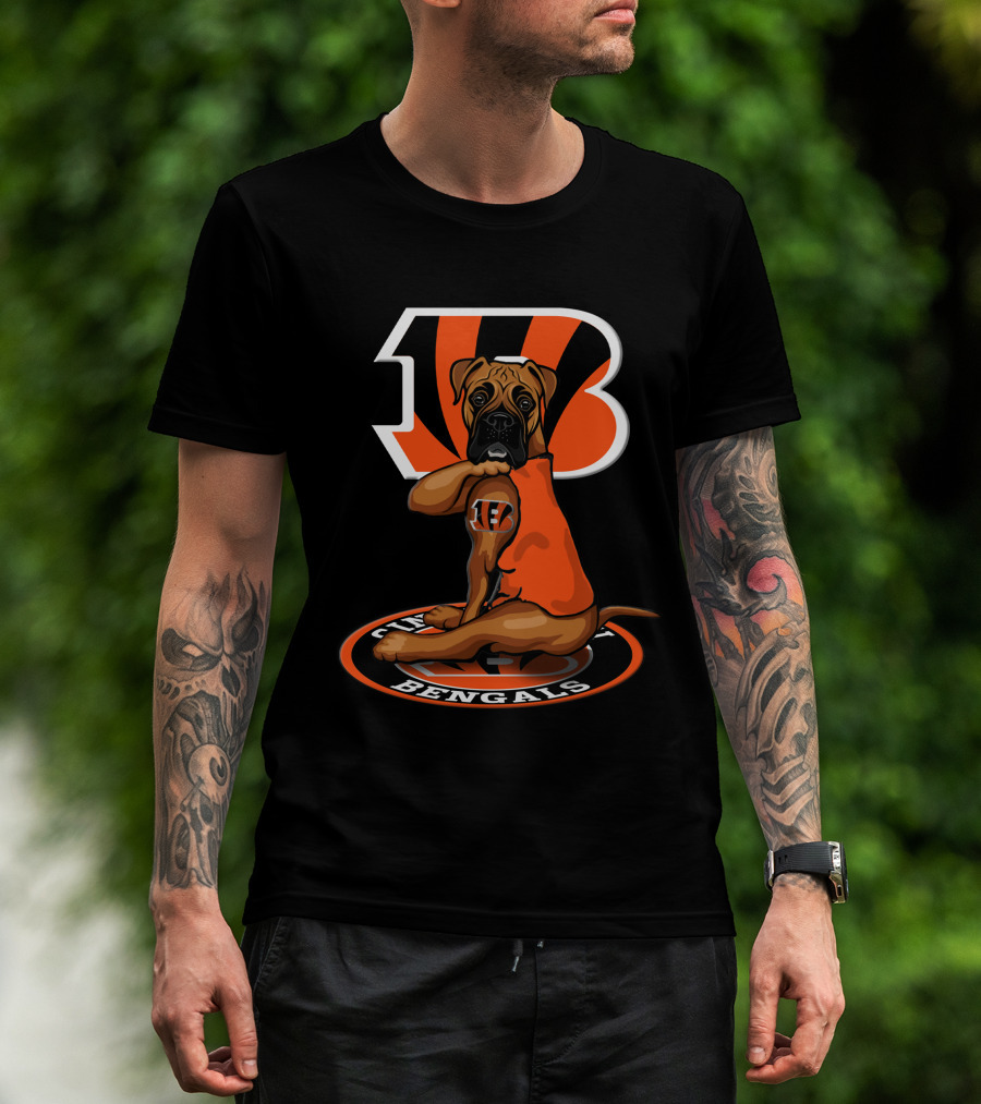 Cincinnati Bengals Dog Logo Football Team T-Shirt