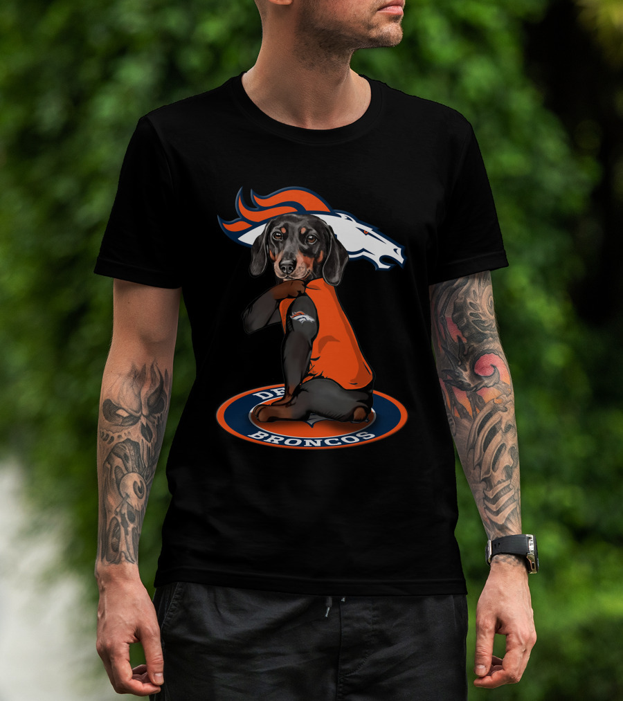 Denver Broncos Dog Wearing Team T-Shirt