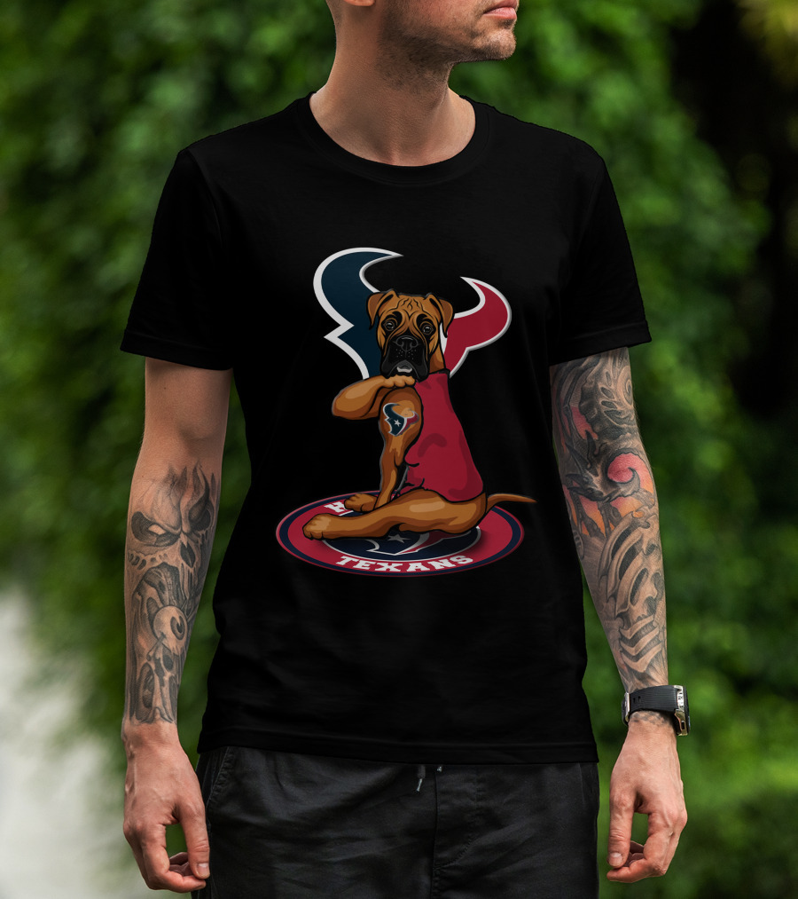 Houston Texans Boxer Dog T-Shirt