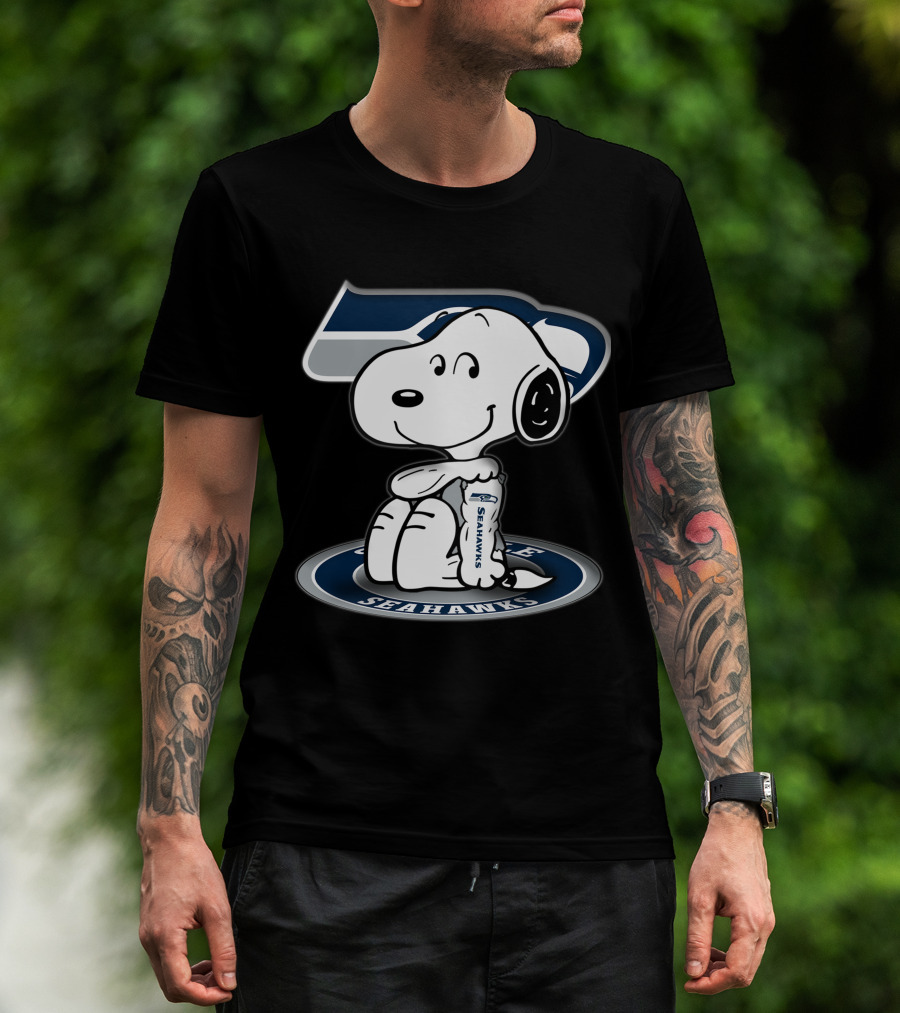 Snoopy Hugging Seattle Seahawks T-Shirt