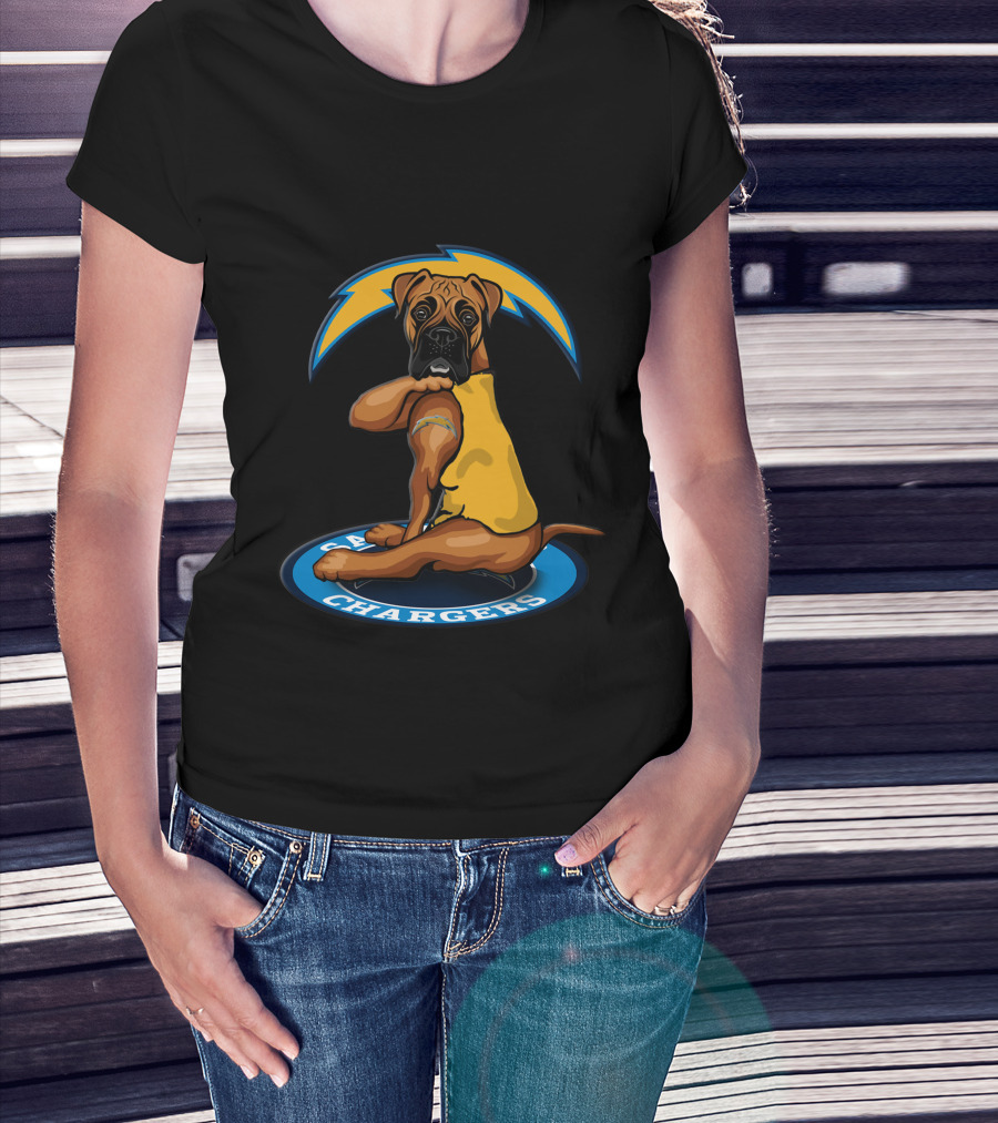 Los Angeles Chargers Dog Football Team Mascot T-Shirt