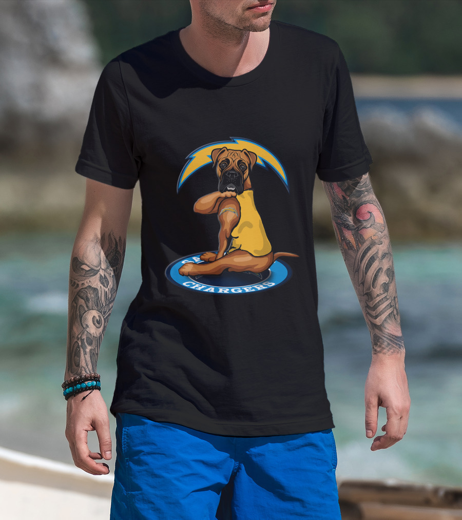 Los Angeles Chargers Dog Football Team Mascot T-Shirt