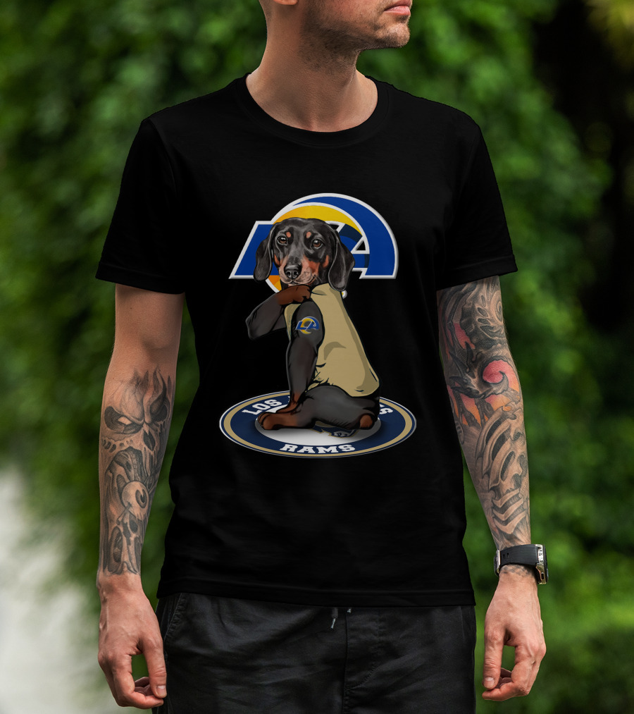 Los Angeles Rams Dachshund Dog T-Shirt