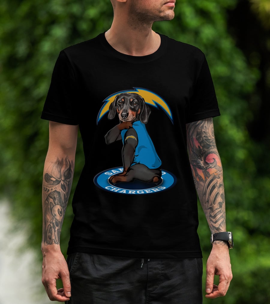 San Diego Chargers Dachshund Dog T-Shirt