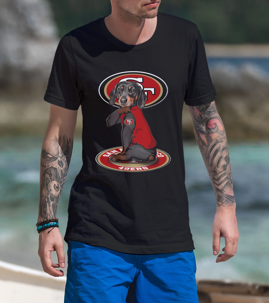 San Francisco 49ers Dachshund Dog Mascot T-Shirt