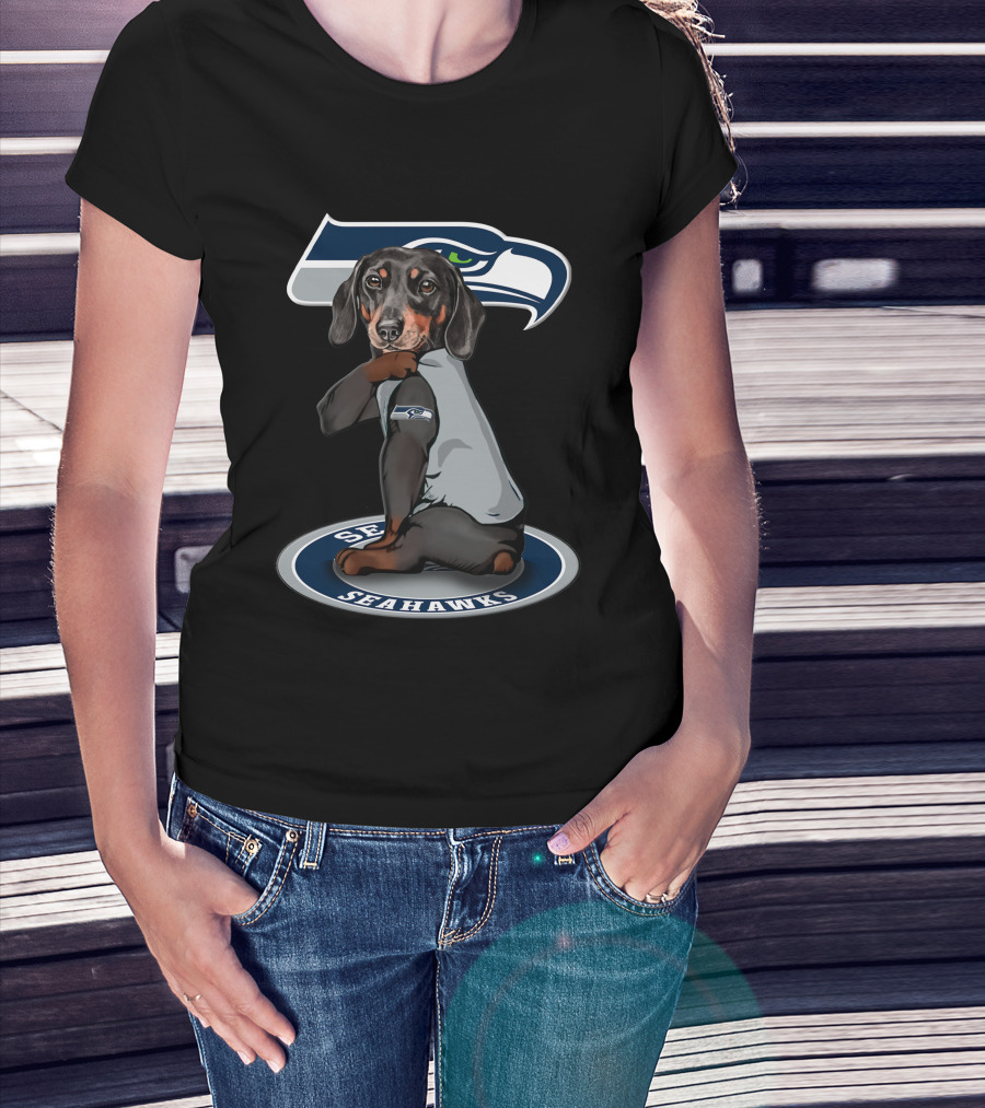 Seattle Seahawks Dachshund Dog T-Shirt