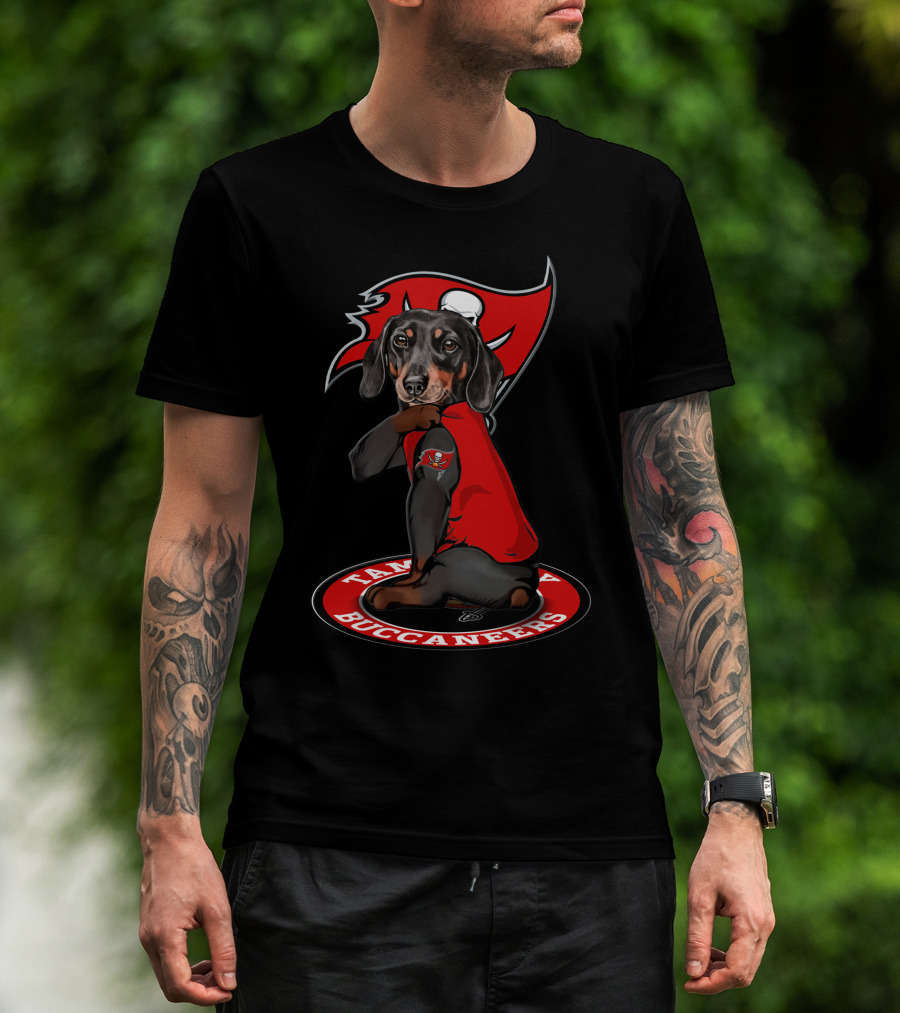 Tampa Bay Buccaneers Dog Wearing Jersey T-Shirt