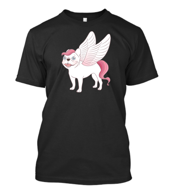 Frenchie Pegasus Unleashes Wings Into Mythical World T-Shirt