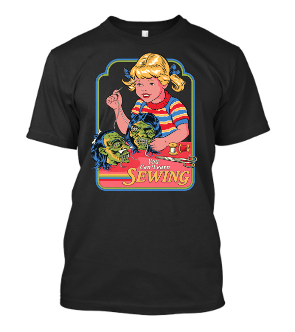 You Can Learn Sewing Zombie Doll Faces Halloween T-Shirt
