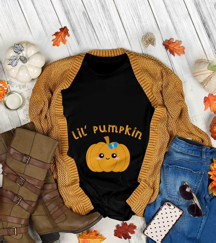 Lil' Pumpkin Pregnancy Halloween Maternity Baby Boy T-Shirt