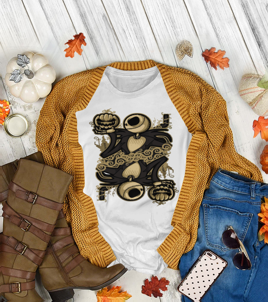 Jack Of Pumpkins Nightmare Figure With King Card T-Shirt