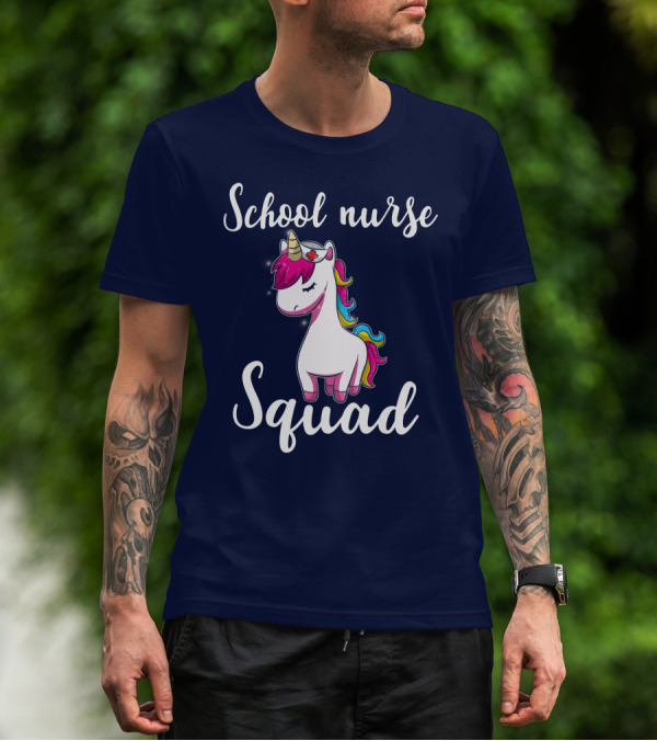 School Nurse Squad Unicorn T-Shirt