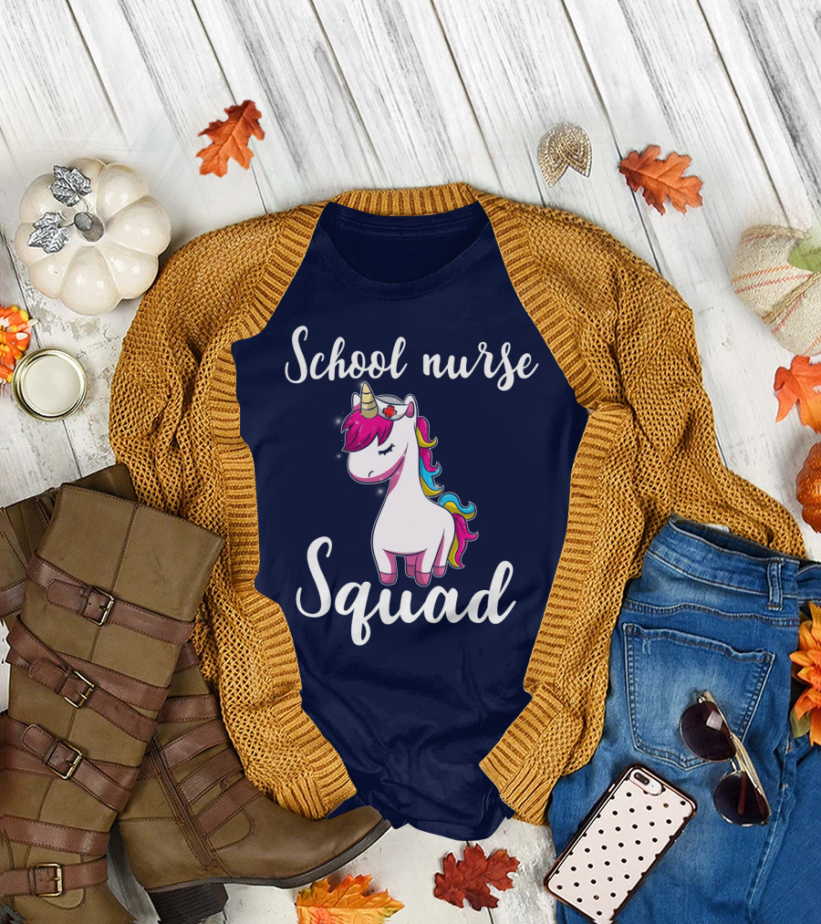 School Nurse Squad Unicorn T-Shirt