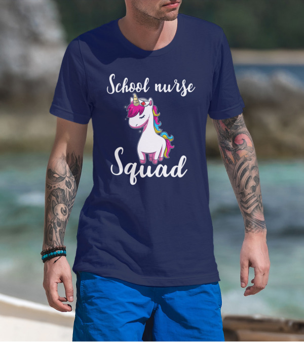 School Nurse Squad Unicorn T-Shirt