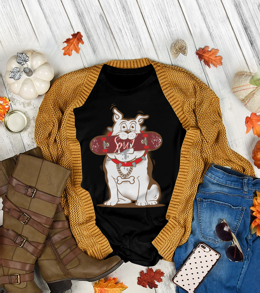 BUDDY Skateboard Bulldog with Spit Graffiti T-Shirt