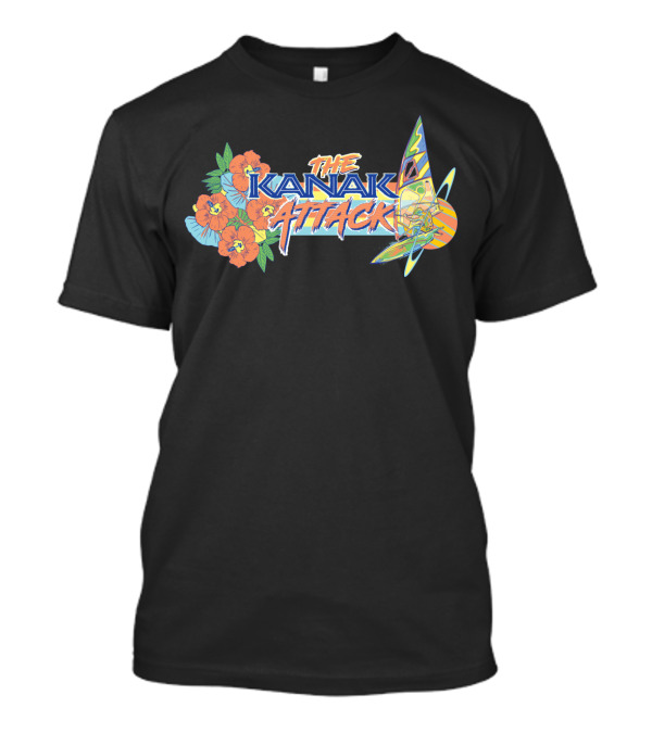 The Kanak Attack Surfboard Floral Hibiscus Adventure T-Shirt