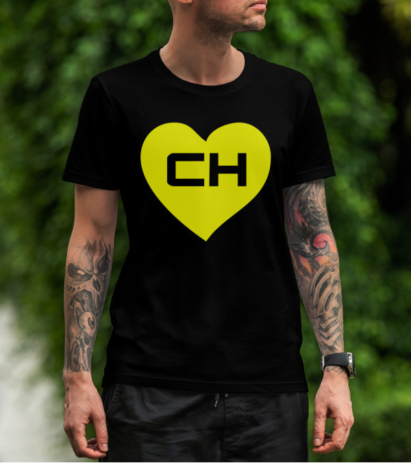 EL Chavo EL Chapulin Colorado CH Heart Icon Yellow Funny Spanish Hispanic T-Shirt