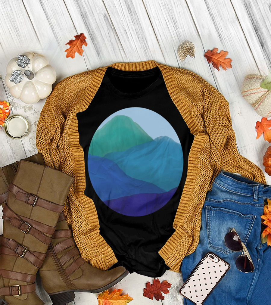 Paper Mountains Blue and Green Layered Circle T-Shirt