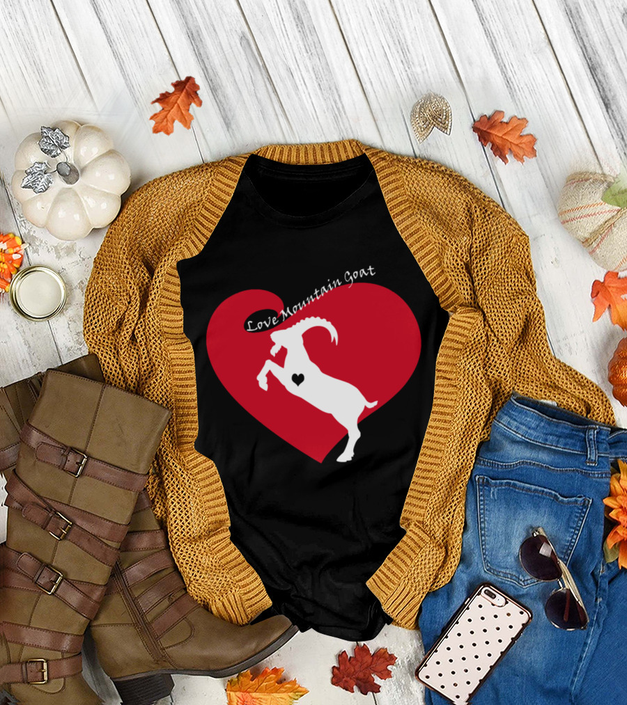 Love Mountain Goat Heart T-Shirt