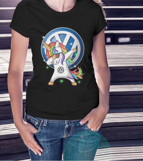 VW Logo Rainbow Unicorn Dab Mother's Day T-Shirt