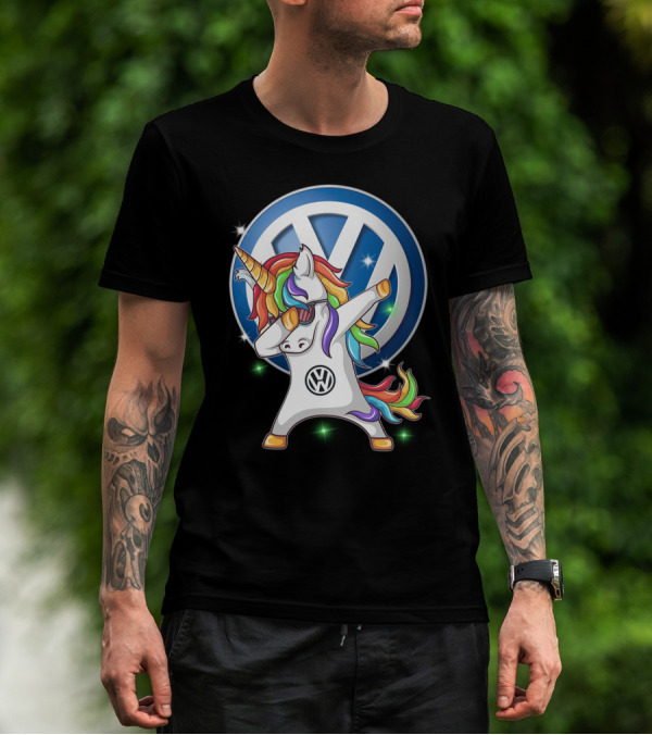 VW Logo Rainbow Unicorn Dab Mother's Day T-Shirt