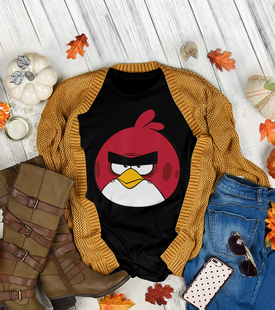 Angry Birds Red Character Grump Face T-Shirt