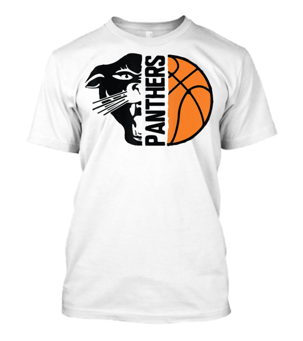 Basketball Panthers Ball Cool Black T-Shirt