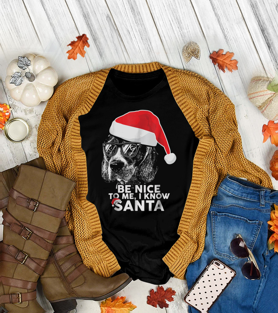 Be Nice to Me I Know Santa Beagle T-Shirt
