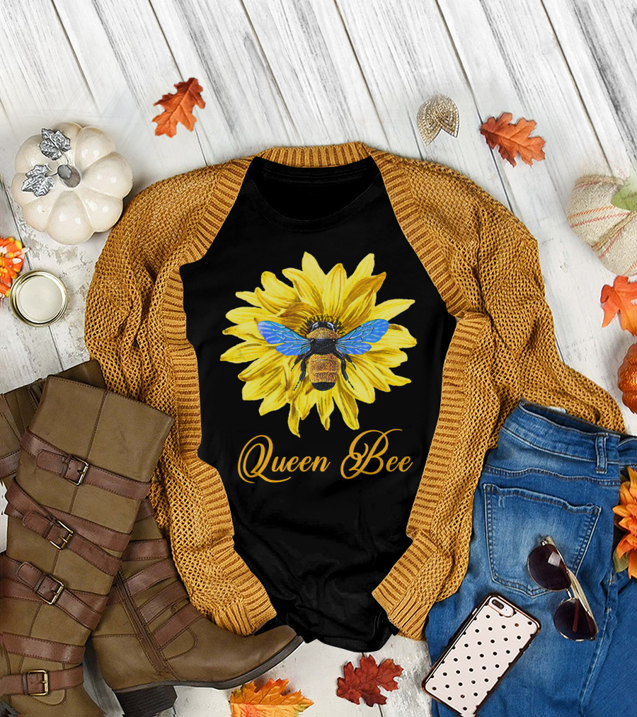 Queen Bee with Sunflower T-Shirt