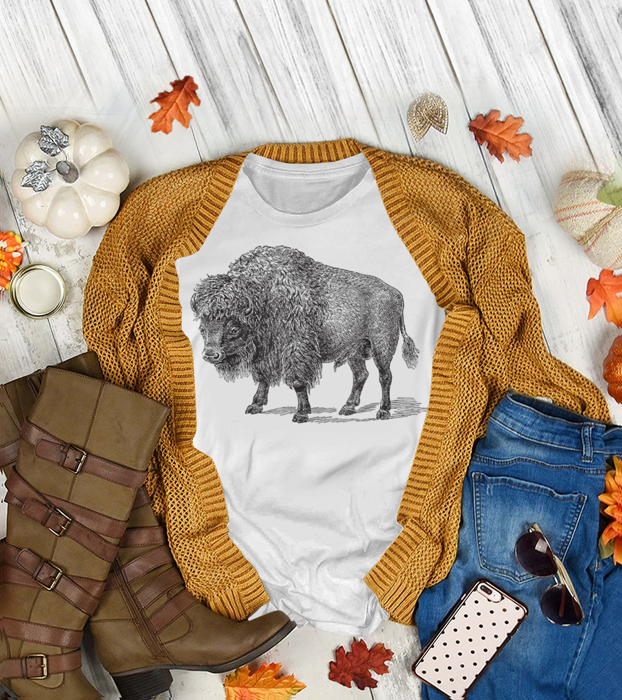 Bison Vintage Classic Heritage Buffalo T-Shirt