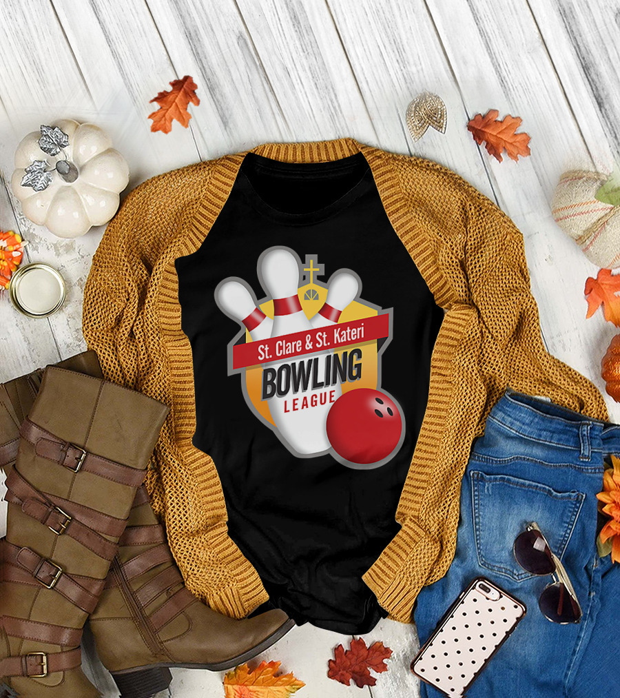 St. Clare and St. Kateri Bowling League T-Shirt