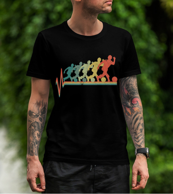 Bowling Ball Player Retro Heartbeat T-Shirt