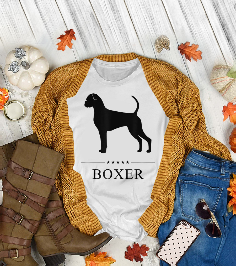Boxer Silhouette with Stars T-Shirt