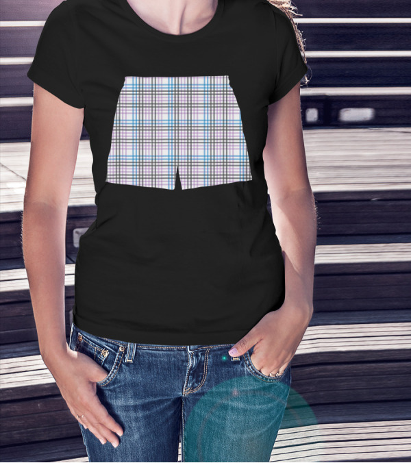 Boxers Plaid Pattern Multicolor Shorts T-Shirt