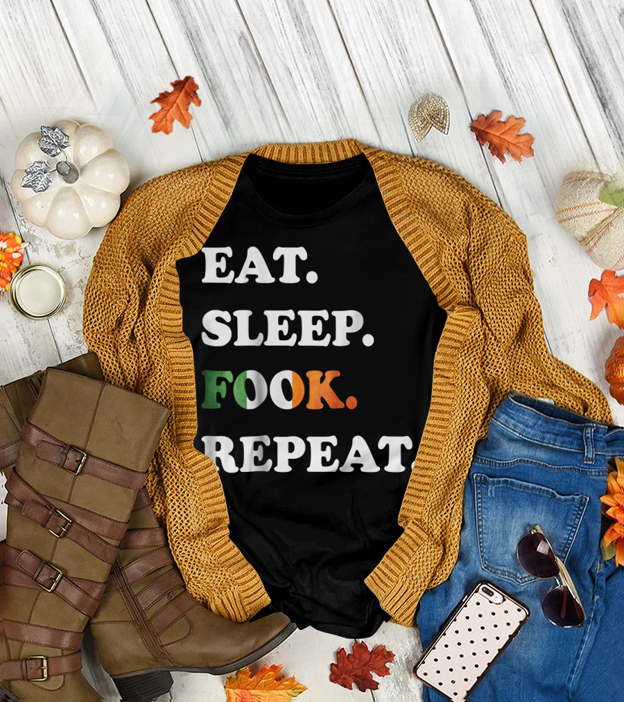 Eat Sleep Fook Repeat Boxing MMA Match T-Shirt