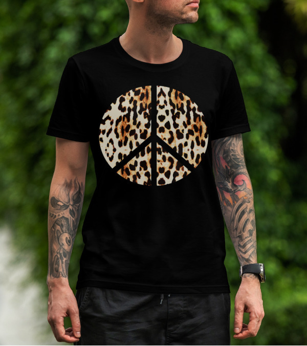Inverse Leopard Cheetah Peace T-Shirt