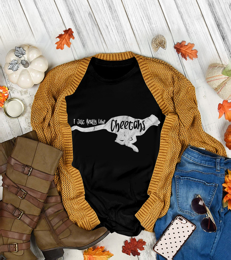 I Just Really Like Cheetahs Running T-Shirt