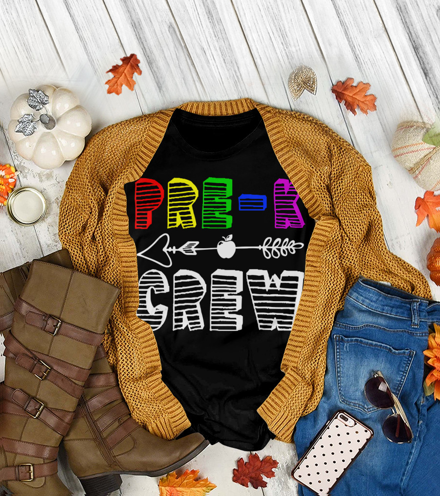 Pre K Crew Last Day Kindergarten Teacher T-Shirt