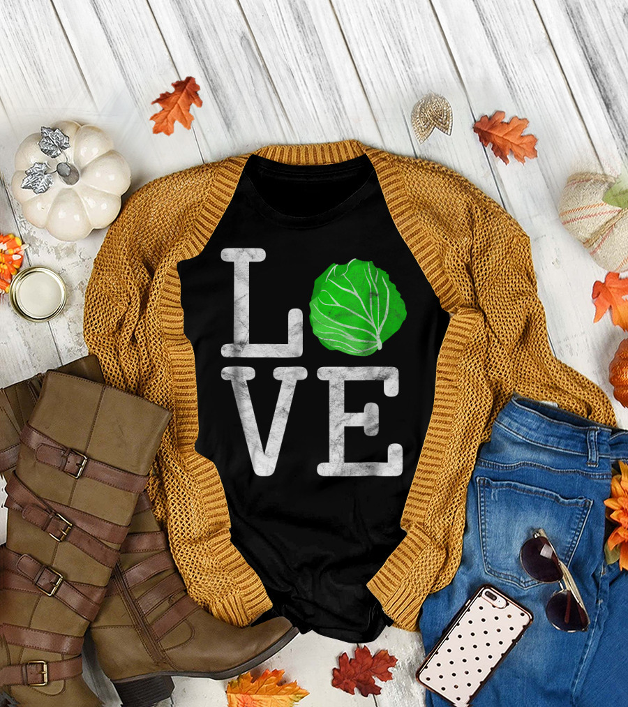 LOVE Cabbage Funny I Vegetables Food Humor T-Shirt