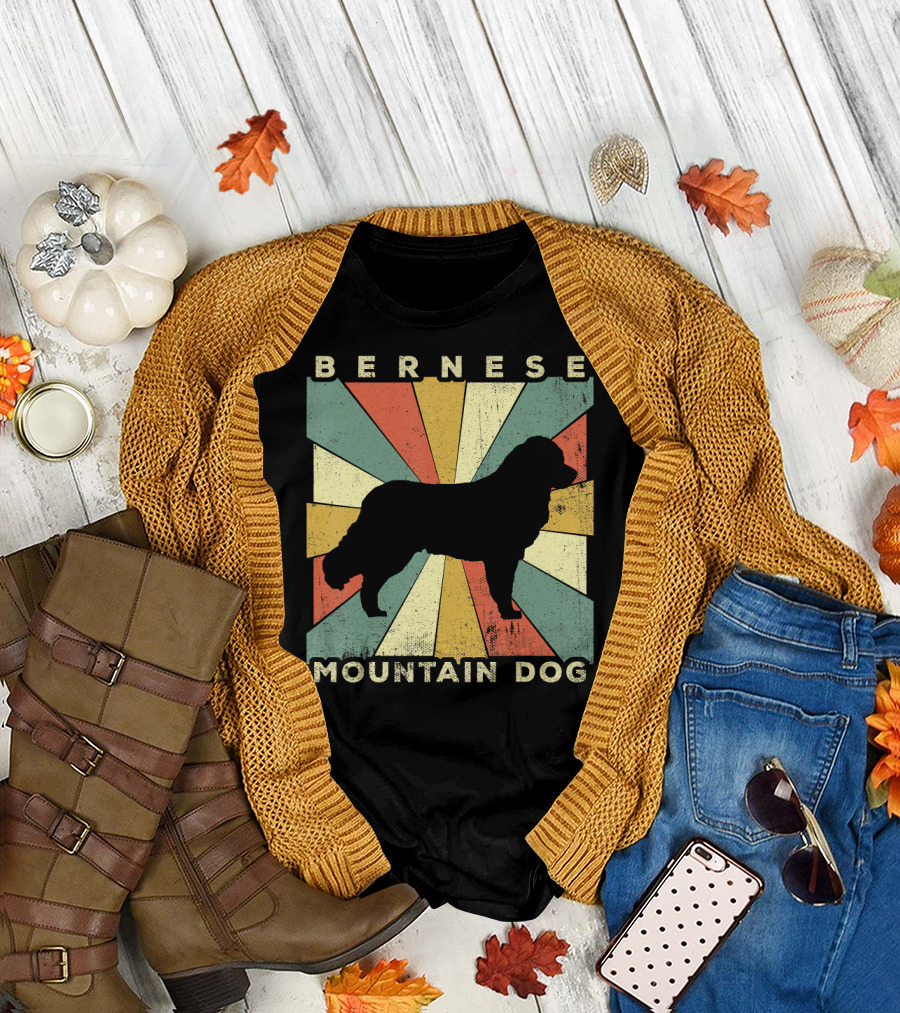 BERNESE MOUNTAIN DOG RETRO 70S STYLE VINTAGE T-Shirt