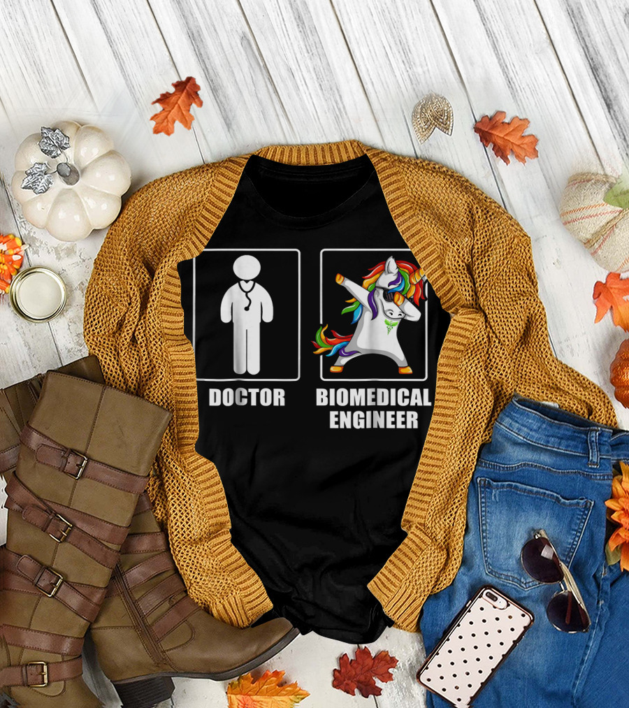 Doctor Vs Biomedical Engineer Unicorn Dabbing T-Shirt