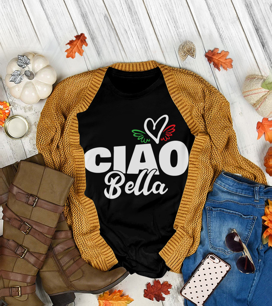 CIAO Bella Heart Italian Colors T-Shirt