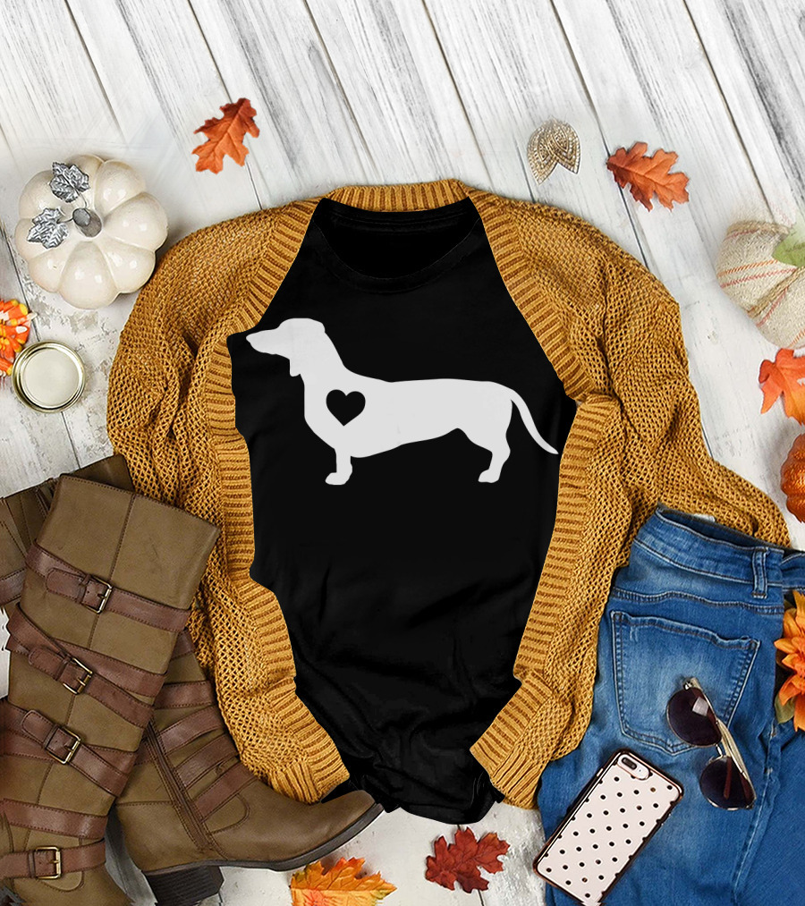 Dachshund Heart Lover Dog Love T-Shirt