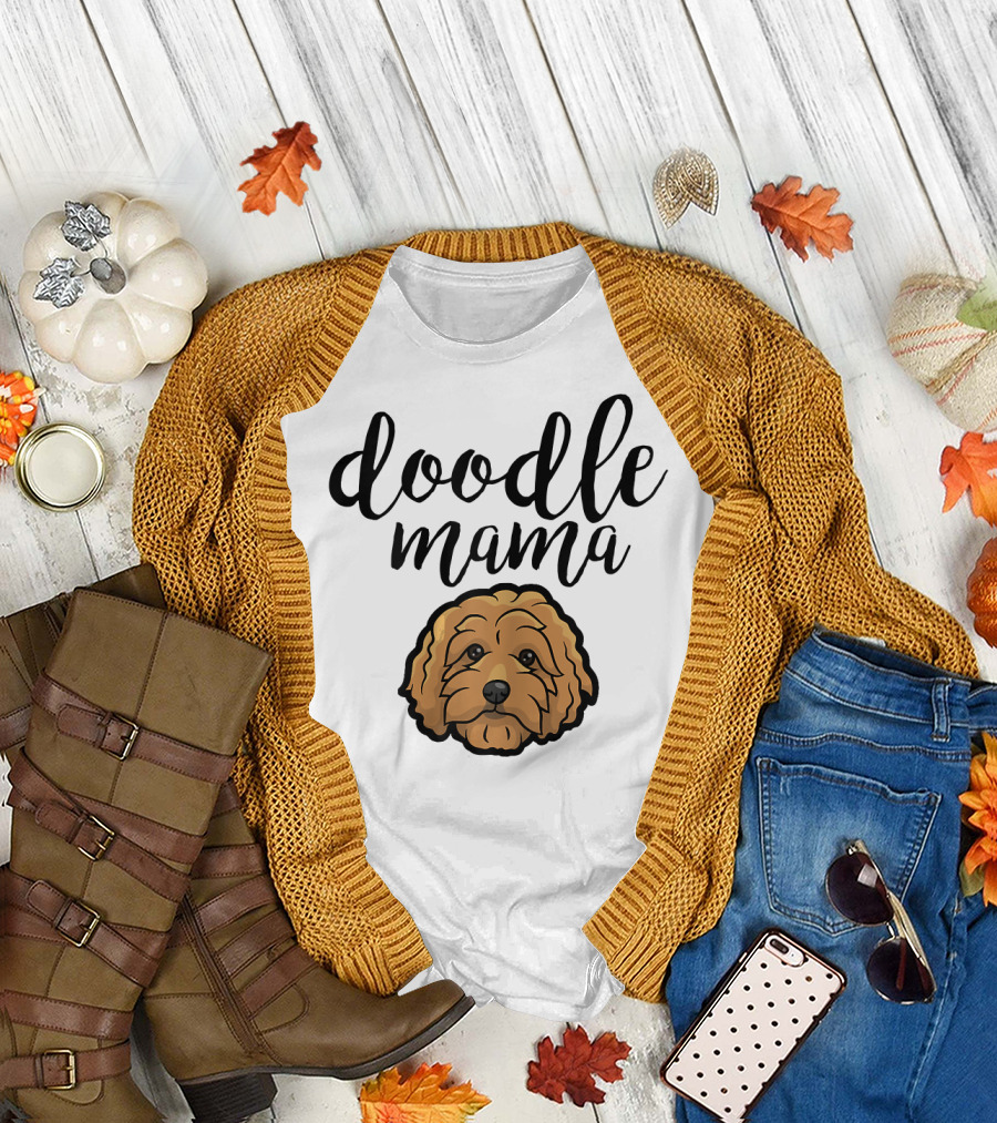 Doodle Mama Goldendoodle Face T-Shirt